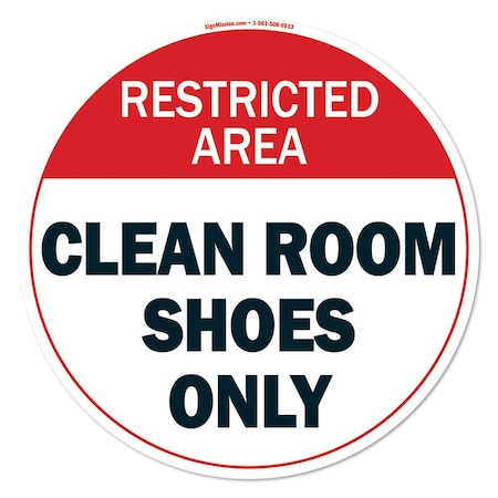 Clean Room Shoes Only 16in Non-Slip Floor Marker, 3PK